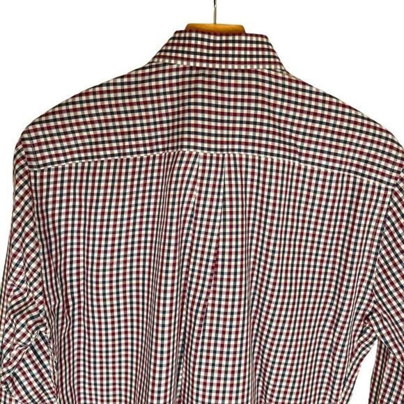 Peter Millar | Men’s Gingham Check Button Down Dress Shirt Size M | EUC - Picture 13 of 13